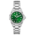 Buy Tag Heuer Aquaracer Green Dial with Diamonds Silver Steel Strap Watch for Women - WBD1316.BA0740 in Pakistan