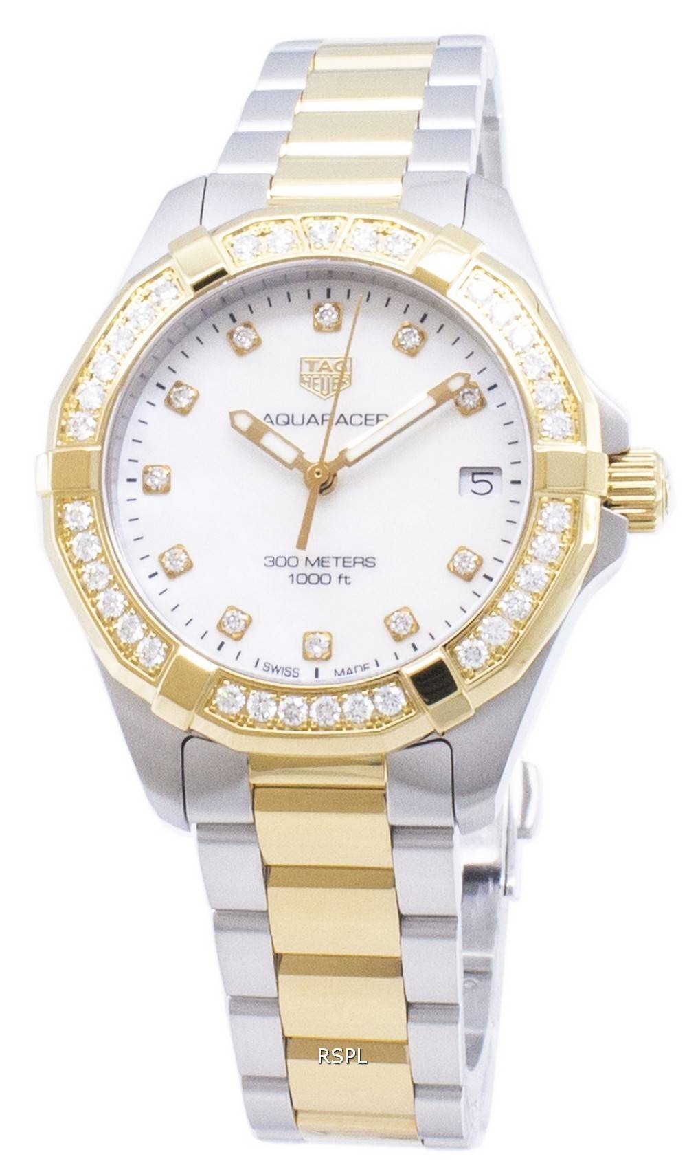 Buy Tag Heuer Aquaracer Mother of Pearl Dial Two Tone Steel Strap Watch for Women - WBD1323.BB0320 in Pakistan