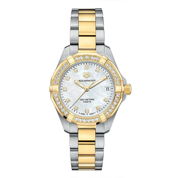 Buy Tag Heuer Aquaracer Mother of Pearl Dial Two Tone Steel Strap Watch for Women - WBD1323.BB0320 in Pakistan