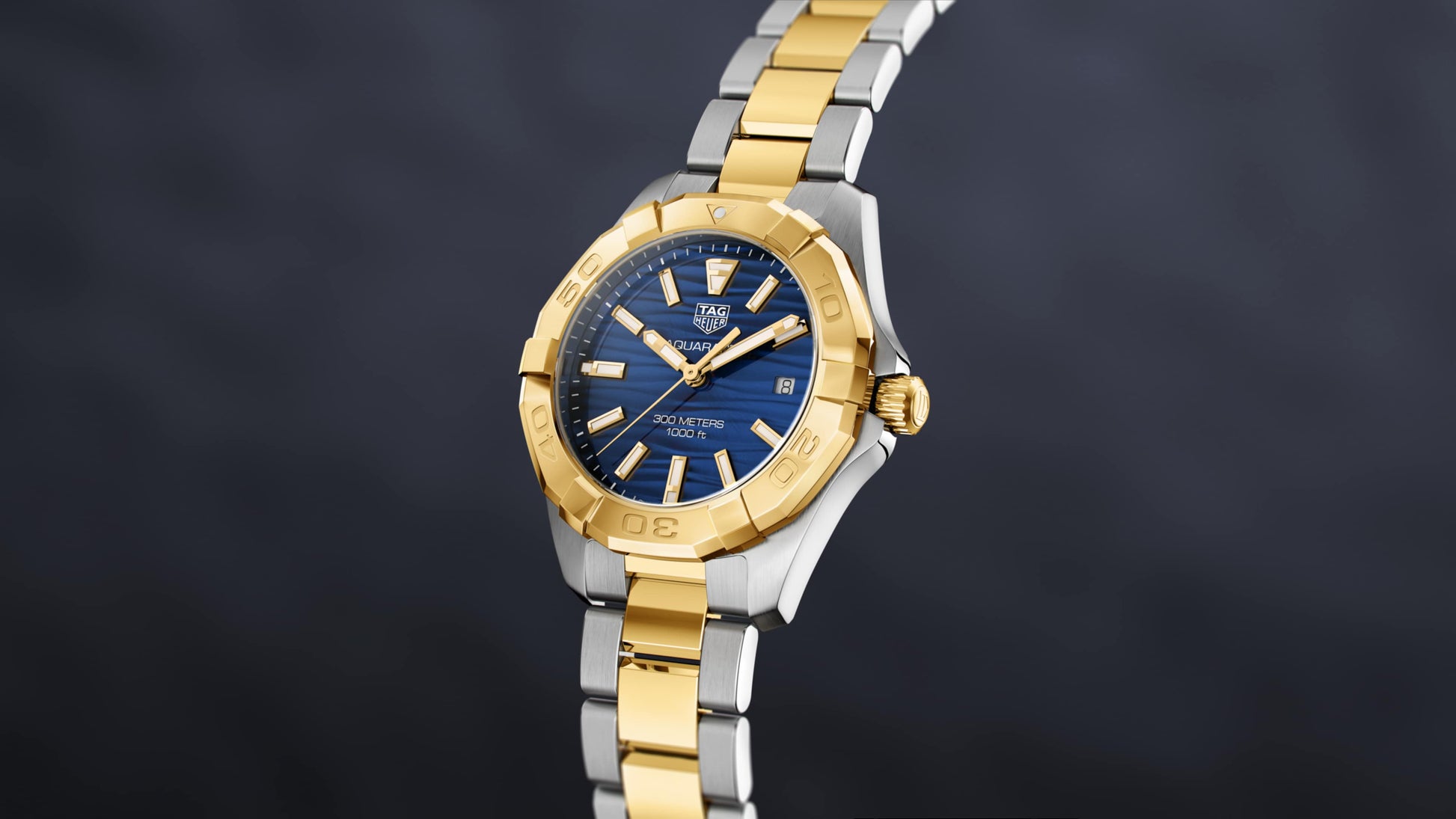 Buy Tag Heuer Aquaracer Blue Dial Two Tone Steel Strap Watch for Women - WBD1325.BB0320 in Pakistan