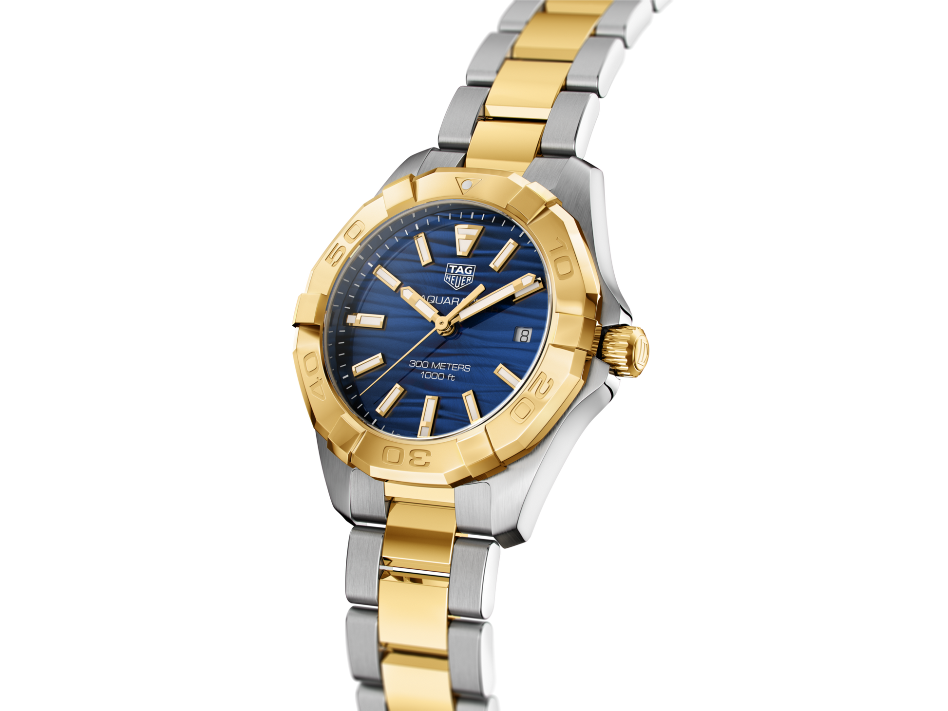 Buy Tag Heuer Aquaracer Blue Dial Two Tone Steel Strap Watch for Women - WBD1325.BB0320 in Pakistan