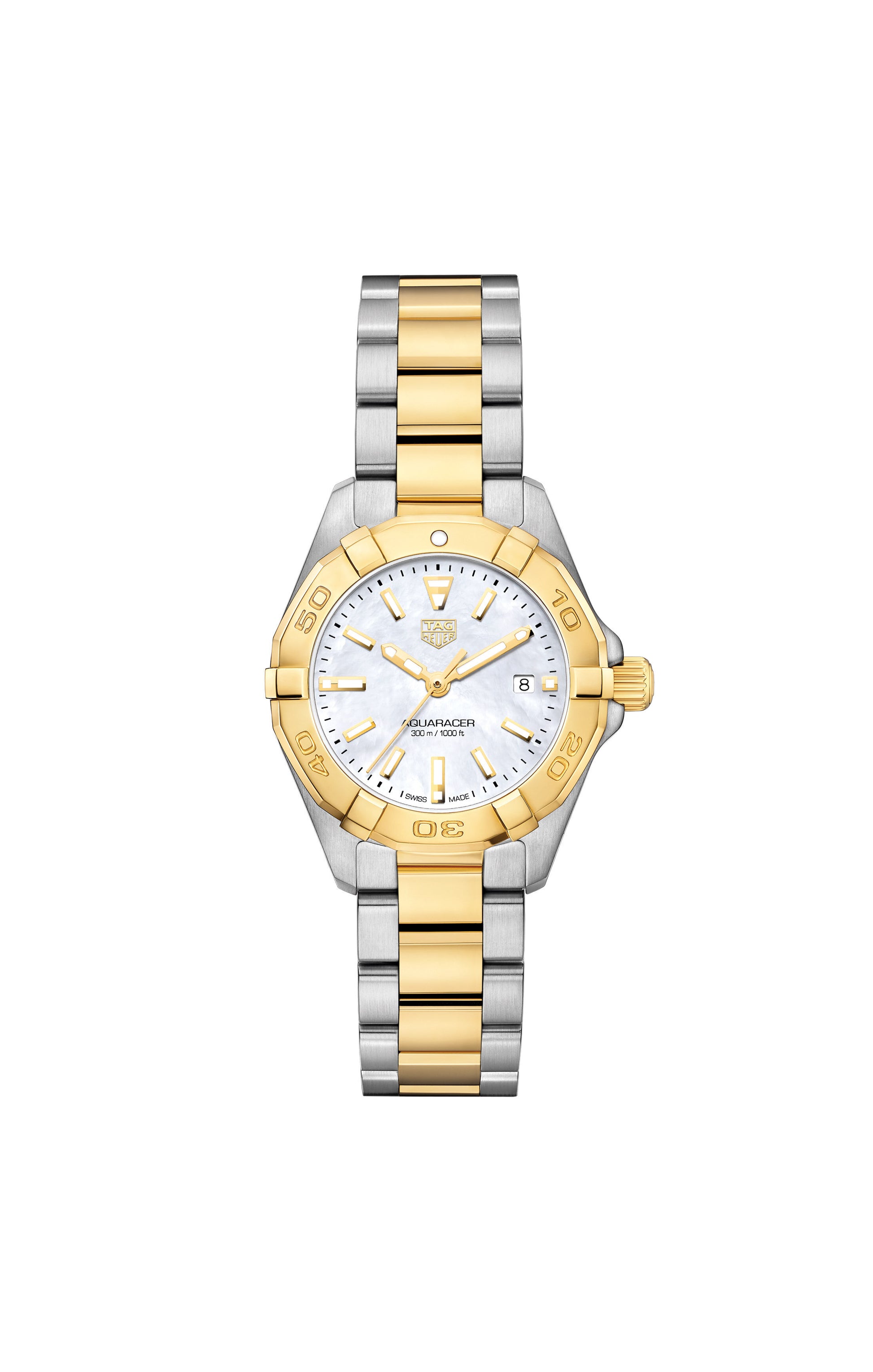 Buy Tag Heuer Aquaracer Mother of Pearl Dial Two Tone Steel Strap Watch for Women - WBD1420.BB0321 in Pakistan
