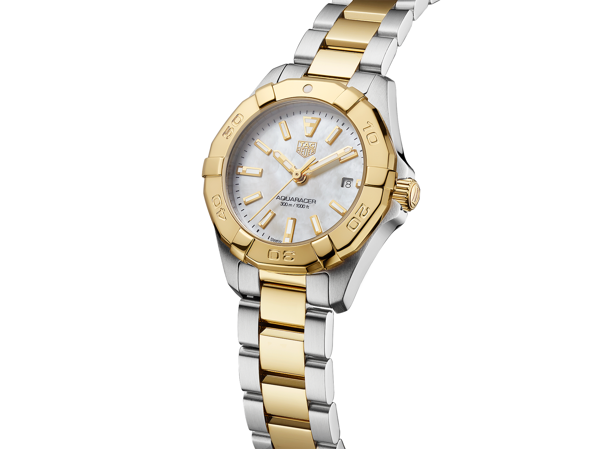 Buy Tag Heuer Aquaracer Mother of Pearl Dial Two Tone Steel Strap Watch for Women - WBD1420.BB0321 in Pakistan