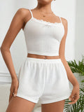 Buy SHEIN Waffle Comfortable Camisole & Shorts Pajama Set in Pakistan