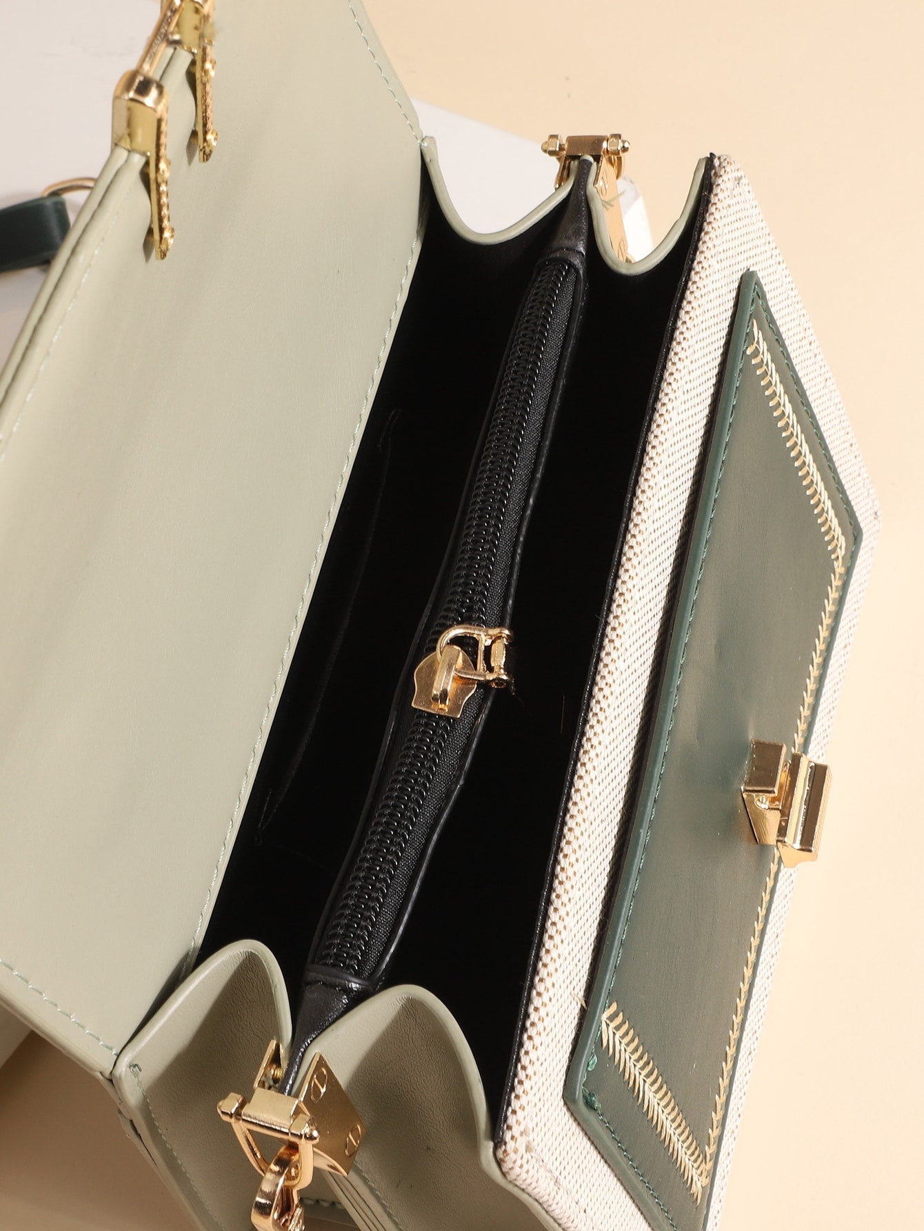 Buy SHEIN Waterproof,Lightweight,Business Casual Mini Stitch Trim Flap Satchel Bag in Pakistan