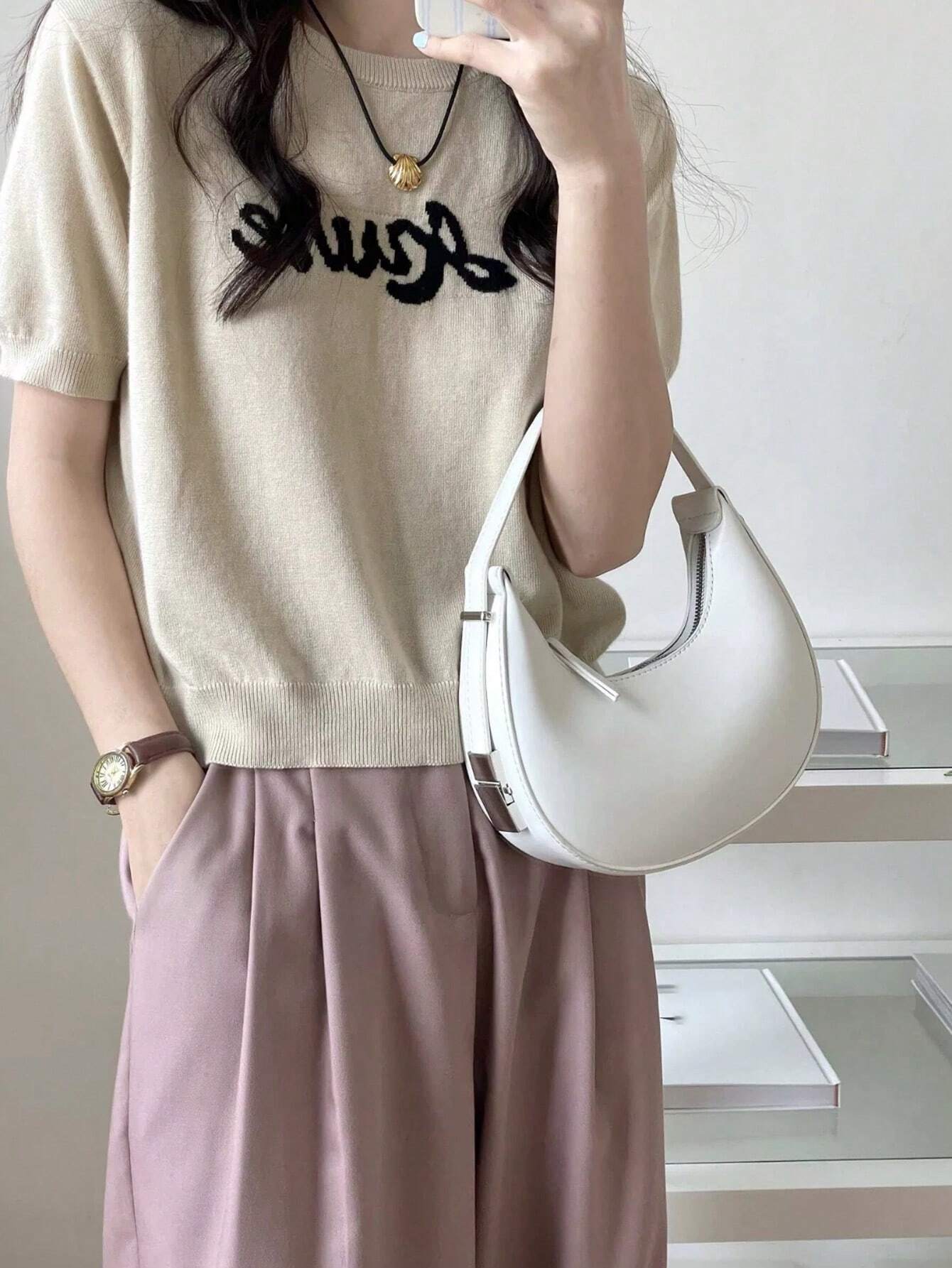 Buy SHEIN Casual Minimalist Hobo Bag in Pakistan