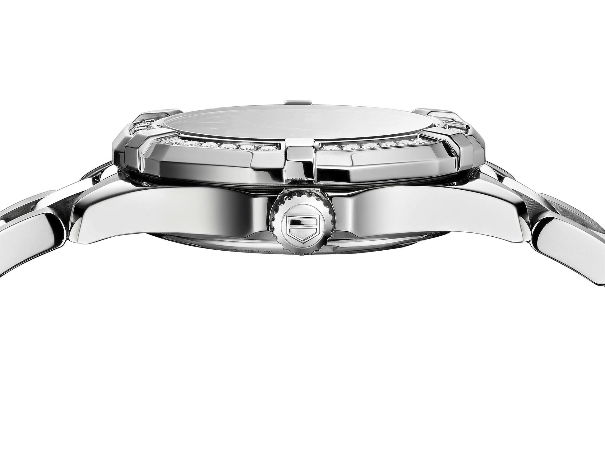 Buy Tag Heuer Aquaracer Black Mother of Pearl Dial with Diamonds Silver Steel Strap Watch for Women - WAY131P.BA0748 in Pakistan