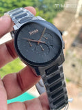 Buy Hugo Boss Mens Chronograph Quartz Stainless Steel Black Dial 43mm Watch - 1513814 in Pakistan