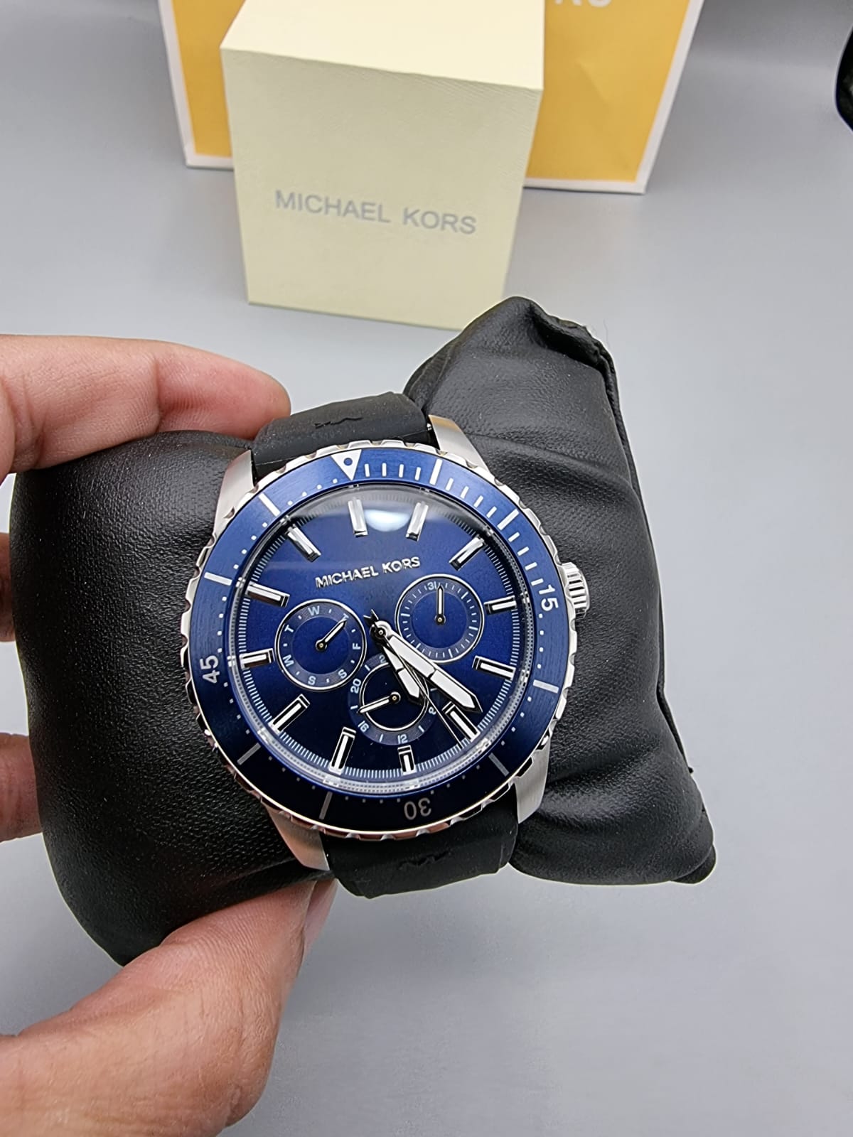 Buy Michael Kors Mens Silicone Strap Blue Dial 44mm Watch - Mk7160 in Pakistan