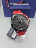 Buy Tommy Hilfiger Mens Quartz Silicone Strap Black Dial 46mm Watch - 1791722 in Pakistan