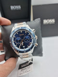 Buy Hugo Boss Mens Chronograph Quartz Stainless Steel Blue Dial 46mm Watch - 1512963 in Pakistan