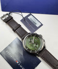 Buy Tommy Hilfiger Mens Quartz Leather Strap Green Dial 46mm Watch - 1791809 in Pakistan
