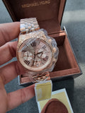 Buy Michael Kors Womens Chronograph Quartz Stainless Steel Rose Gold Dial 38mm Watch - Mk5569 in Pakistan