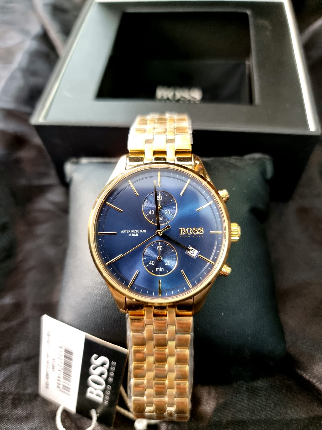 Buy Hugo Boss Mens Chronograph Stainless Steel Blue Dial 42mm Watch - 1513841 in Pakistan