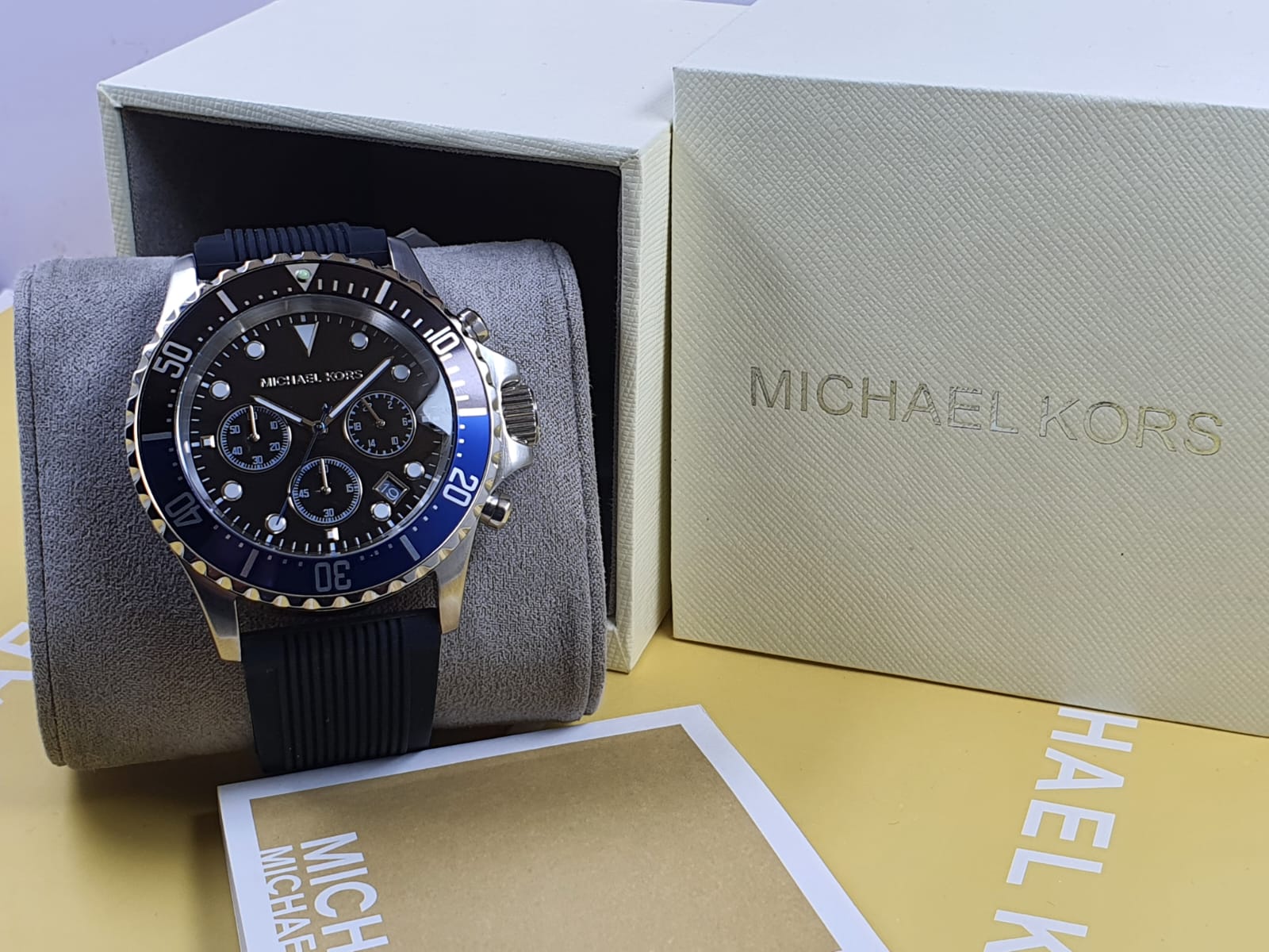 Buy Michael Kors Mens Quartz Black Silicone Strap Black Dial 45mm Watch - Mk8365 in Pakistan