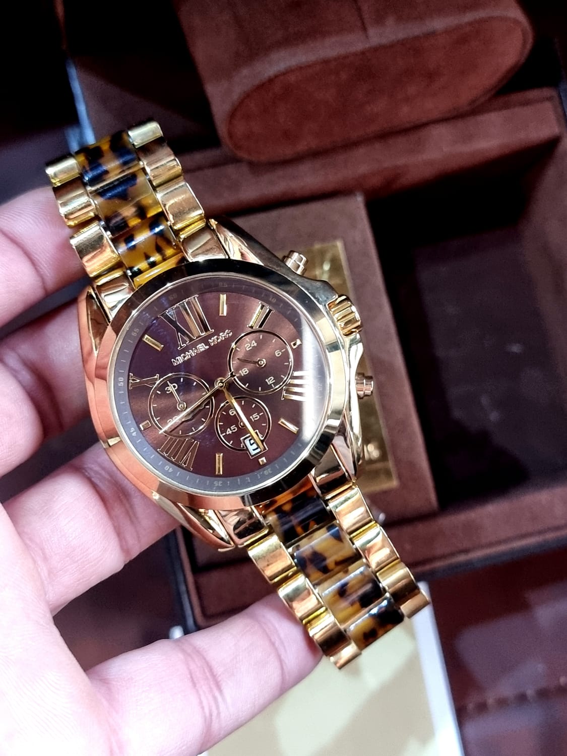 Buy Michael Kors Bradshaw Chronograph Tortoise Shell Brown Dial Ladies Watch - Mk5696 in Pakistan