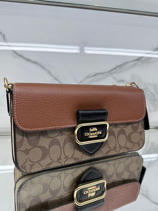 Buy Coach Morgan Monogram Shoulder Bag - Brown Tan in Pakistan