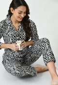 Buy Sajiero Galaxy Printed Pajama Suit Pattern Black in Pakistan