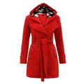 Buy Sajiero Fleece Double Breasted Waist Belt Long Coat in Pakistan