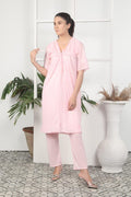 Buy Florea - 3 Pcs Nighty Set With Gown - 001 in Pakistan