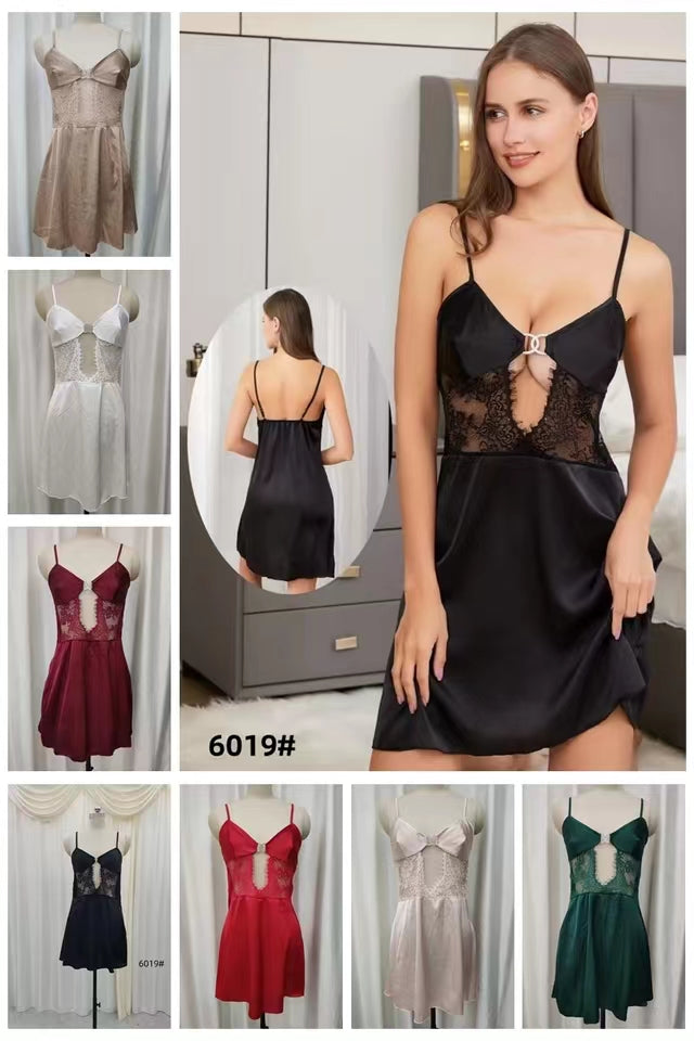 Buy Florea Satin & Lace Lingerie | 6019 in Pakistan