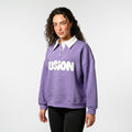 Buy Sajiero Fleece Polo Style Sweatshirt - FUSION - Purple in Pakistan