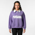 Buy Sajiero Fleece Polo Style Sweatshirt - FUSION - Purple in Pakistan