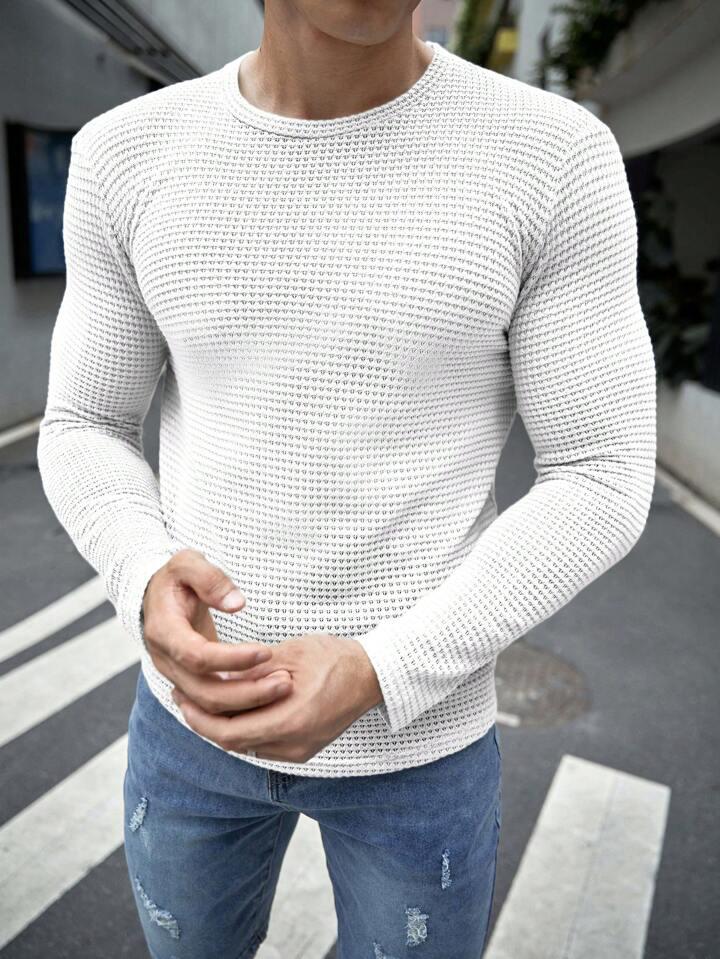 Buy FULL SLEEVES WAFFLE KNIT TEE - WHITE in Pakistan