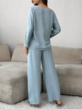 Buy SHEIN Women's Contrast Lace Cardigan And Pajama Set in Pakistan