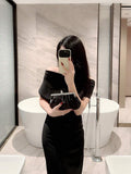 Buy SHEIN Women's Delicate Satin Evening Bag With Rhinestone Decoration, Clutch Bag, Party Bag, Prom Bag, Chain Handbag in Pakistan
