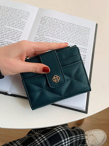 Buy SHEIN Women's Geometric Casual Metal Detail Bifold Short Wallet in Pakistan