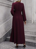 Buy SHEIN Women's Lantern Sleeve High Slit Dress in Pakistan