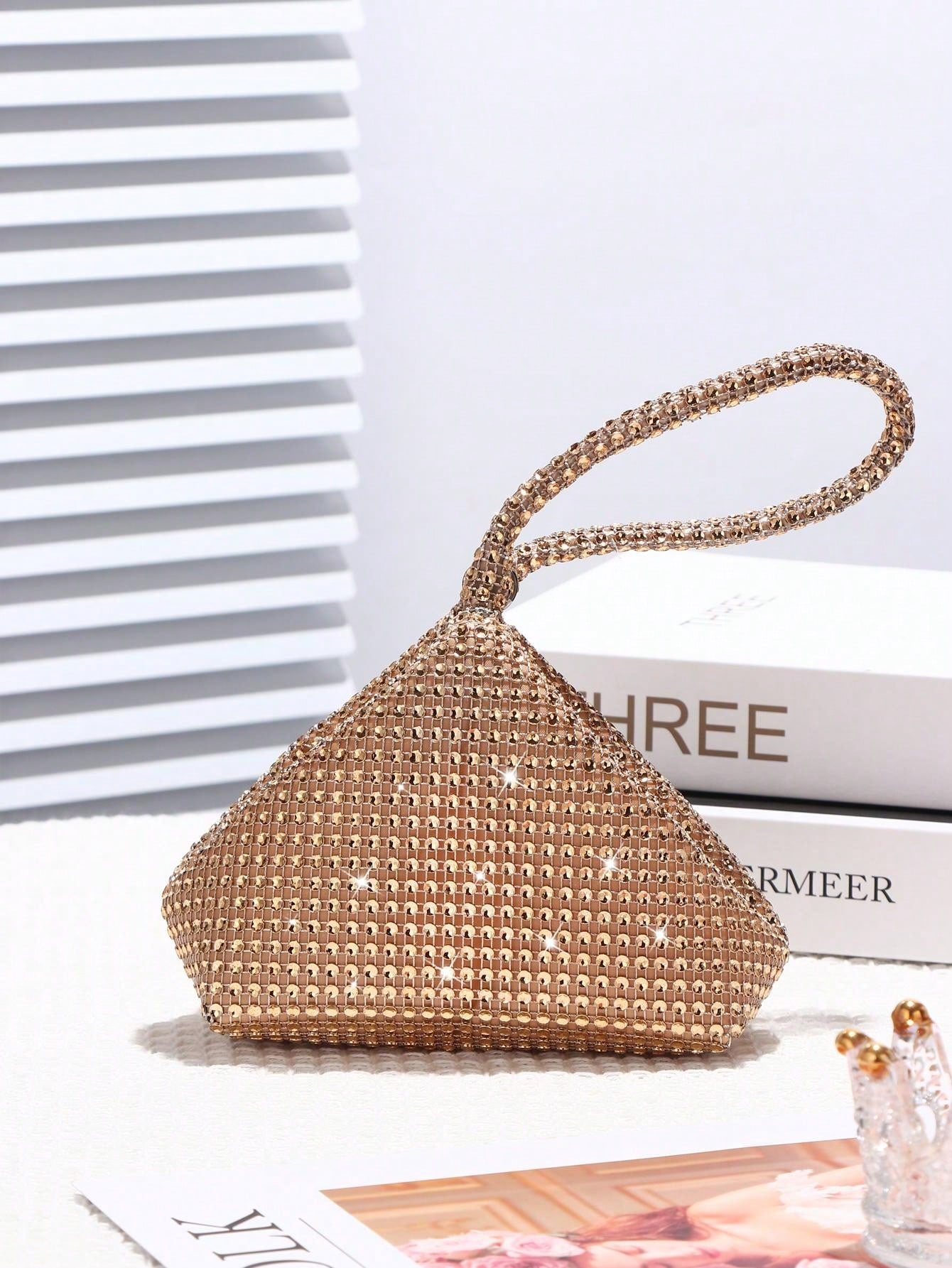Buy SHEIN Women's Mini Diamond Sparkling Clutch Bag, Perfect For Wedding, Party, Dance, Birthday, Gift, Makeup Bag in Pakistan
