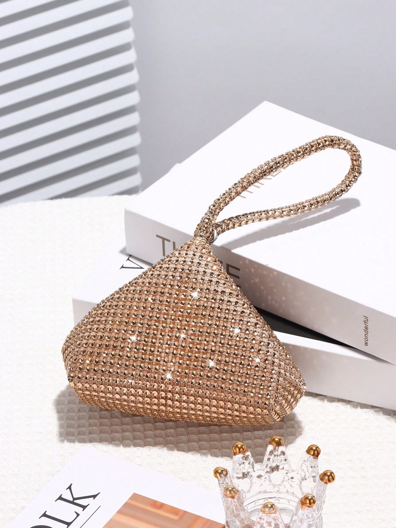 Buy SHEIN Women's Mini Diamond Sparkling Clutch Bag, Perfect For Wedding, Party, Dance, Birthday, Gift, Makeup Bag in Pakistan