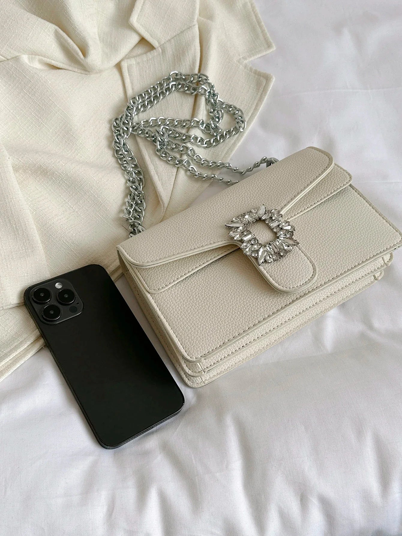 Buy SHEIN Women's One Shoulder Bag, White Small Square in Pakistan