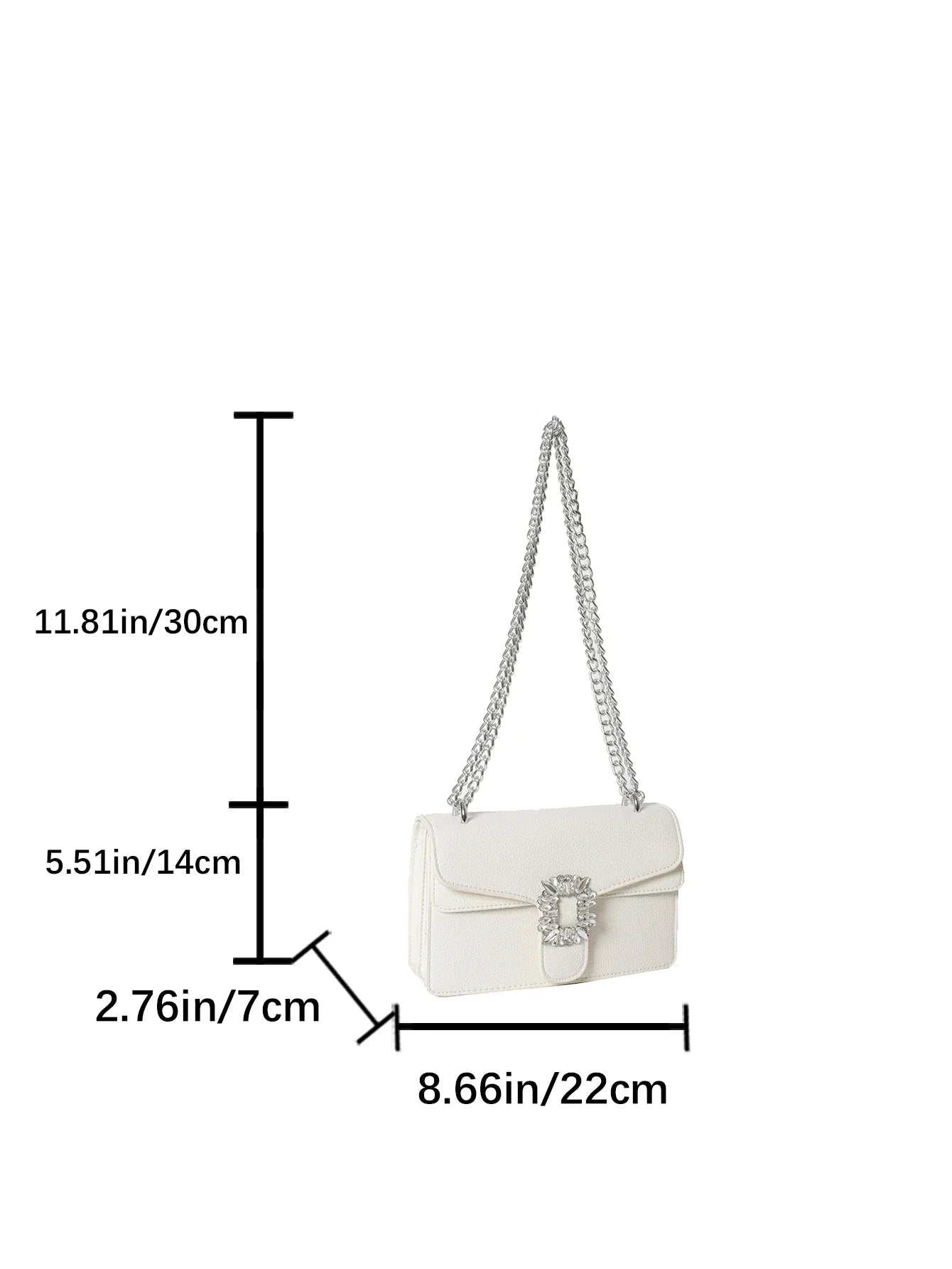 Buy SHEIN Women's One Shoulder Bag, White Small Square in Pakistan