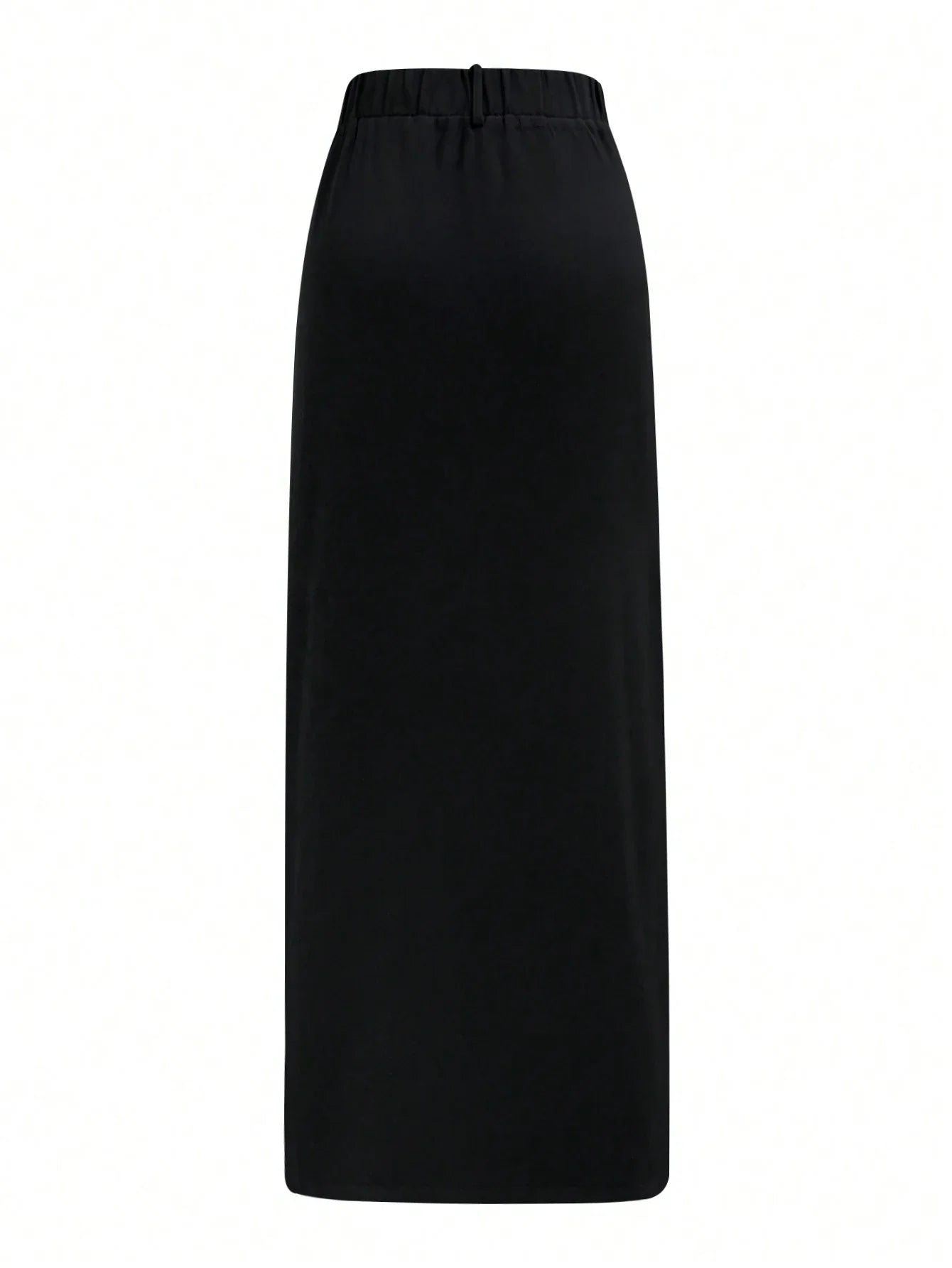 Buy SHEIN Women's Solid Color High Waist Side Slit Hem Maxi Casual Skirt in Pakistan