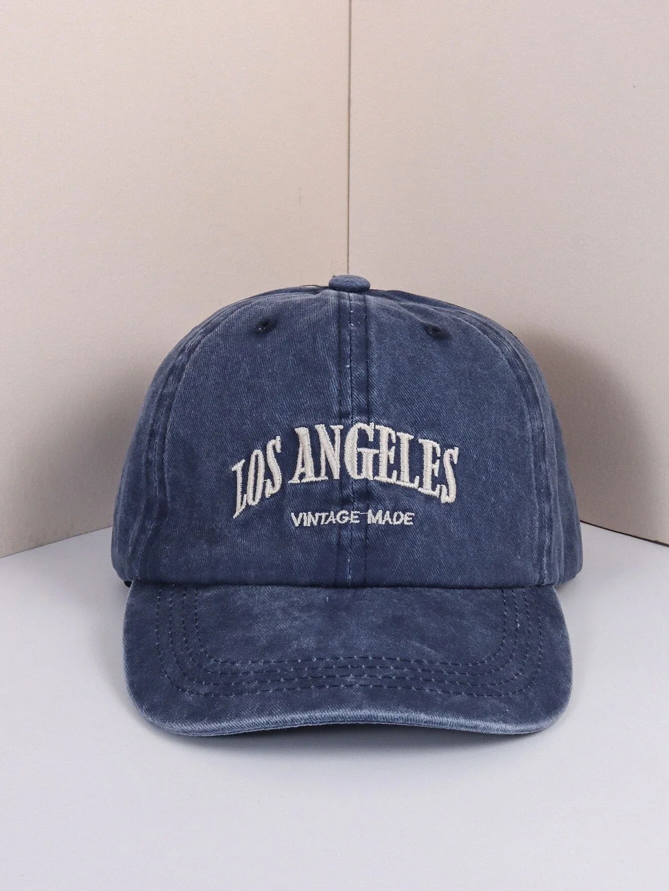 Buy SHEIN Y2k Style Embroidered Letter Design Los Angeles Washed Sunscreen Breathable Trendy Baseball Cap For Men And Women, Suitable For Daily Casual Wear Street in Pakistan