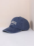 Buy SHEIN Y2k Style Embroidered Letter Design Los Angeles Washed Sunscreen Breathable Trendy Baseball Cap For Men And Women, Suitable For Daily Casual Wear Street in Pakistan