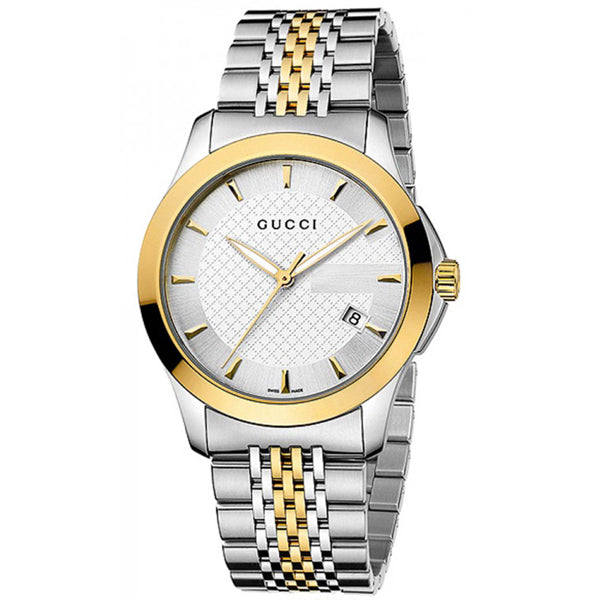 Buy Gucci G Timeless Silver Dial Two Tone Steel Strap Watch for Men - YA126409 in Pakistan
