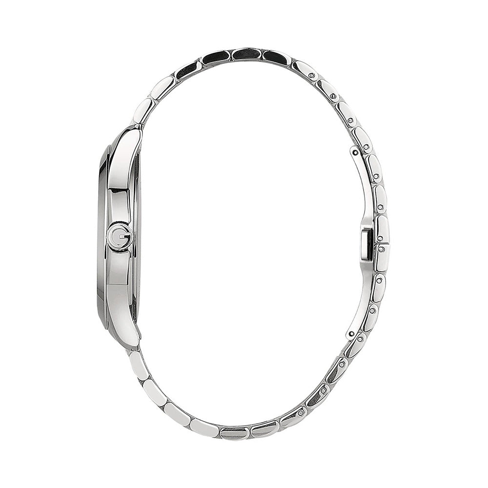 Buy Gucci G Timeless Brown Diamond Dial Silver Steel Strap Watch for Men - YA126412 in Pakistan