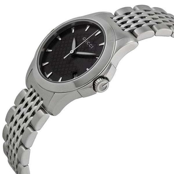 Buy Gucci G Timeless Black Dial Silver Steel Strap Watch for Women - YA126502 in Pakistan
