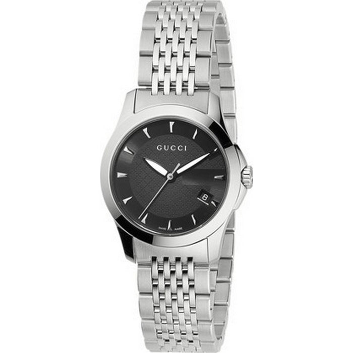 Buy Gucci G Timeless Black Dial Silver Steel Strap Watch for Women - YA126502 in Pakistan