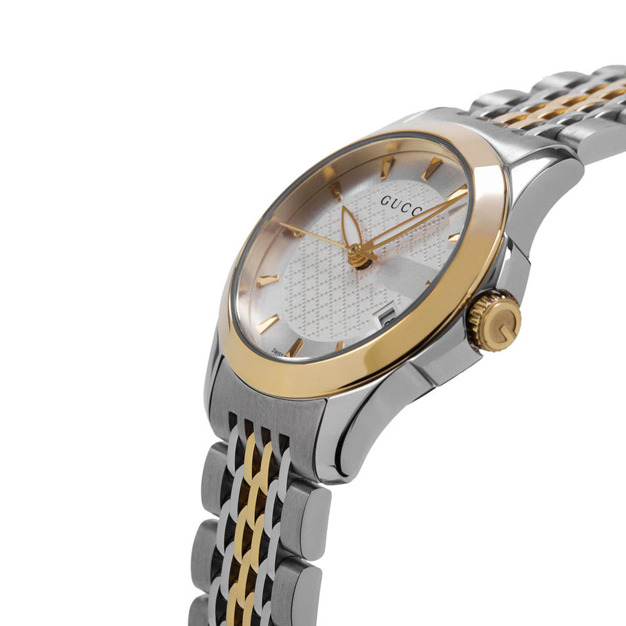 Buy Gucci G Timeless Silver Dial Two Tone Steel Strap Watch for Women - YA126511 in Pakistan