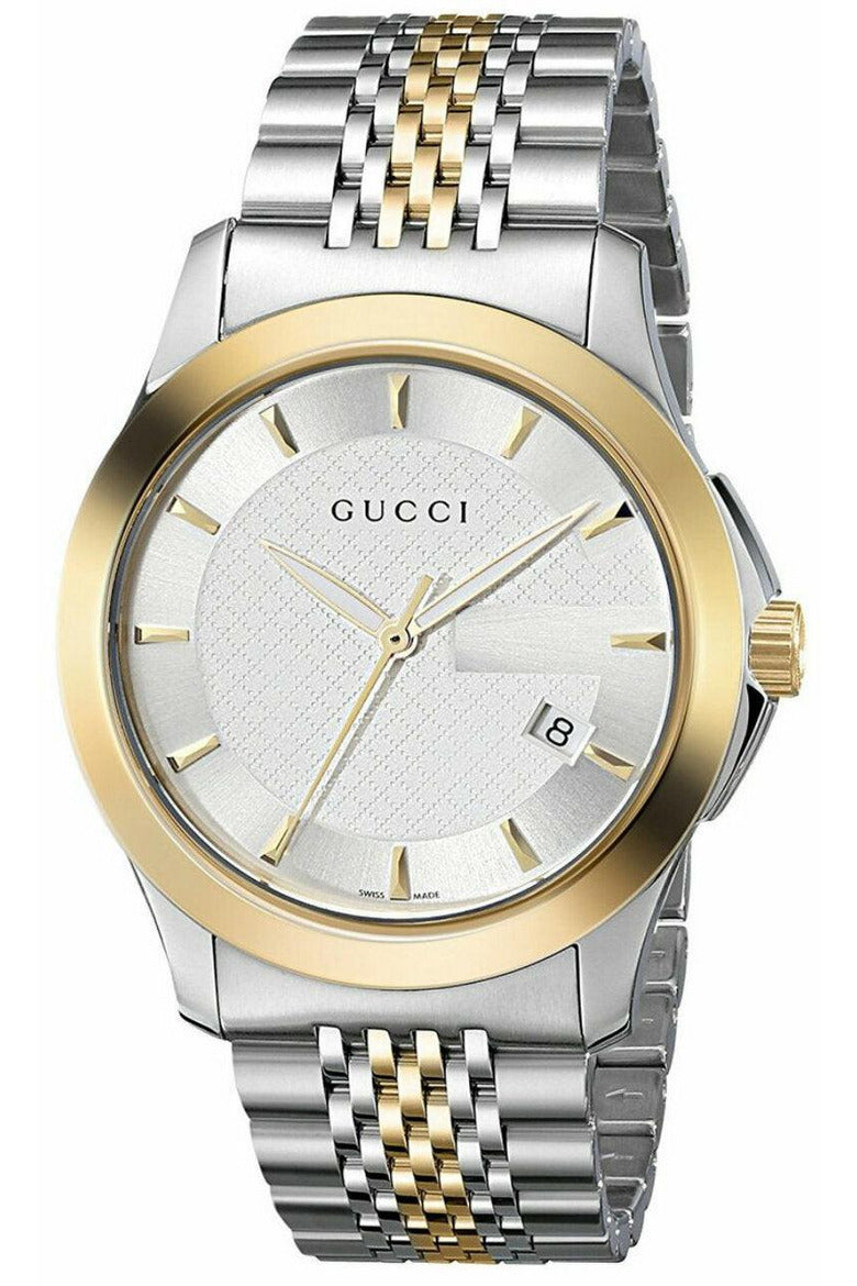 Buy Gucci G Timeless Silver Dial Two Tone Steel Strap Watch for Men - YA126409 in Pakistan