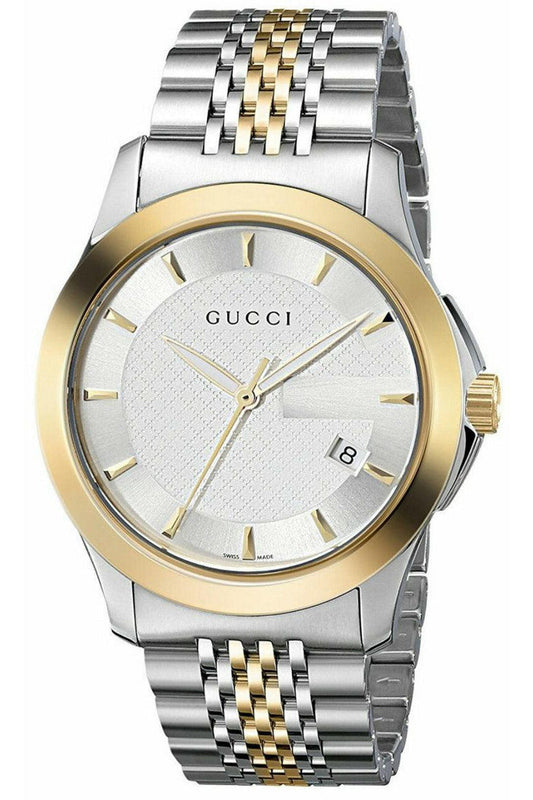 Buy Gucci G Timeless Silver Dial Two Tone Steel Strap Watch for Men - YA126409 in Pakistan