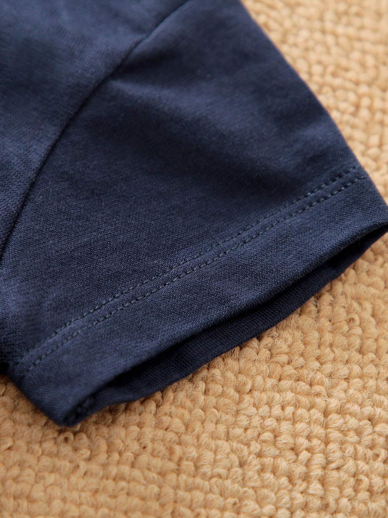 Buy SHEIN Yierying Boys" Infant Spring And Summer Season Dark Blue Cute Cartoon Pattern Warm, Breathable, And Moisture-Absorbing Romper in Pakistan