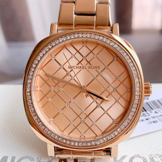 Buy Michael Kors Nia Quartz Rose Gold Crystal Dial Rose Gold Steel Strap Ladies Watch - Mk3990 in Pakistan