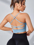 Buy SHEIN Yoga Basic Crisscross Back Sports Bra in Pakistan