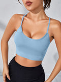 Buy SHEIN Yoga Basic Crisscross Back Sports Bra in Pakistan